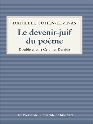 cover image of Le devenir-juif du poème